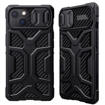 NILLKIN Adventurer Anti Slip Hard Phone Case TPU+PC Phone Protective Cover for iPhone 13 6.1 inch - Black