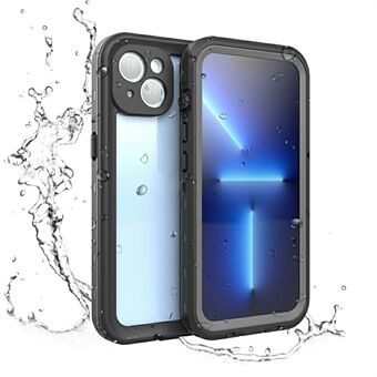 REDPEPPER Dot+ Series IP68 Waterproof IP6X Dustproof Drop-Proof Transparent Back Phone Case for iPhone 13 6.1 inch