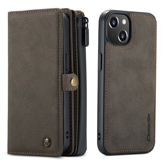 CASEME 018 Series 2-in-1 Detachable Multi-Slot Design Matte Surface Leather Phone Cover Case Protector for iPhone 13 6.1 inch