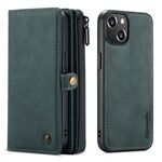 CASEME 018 Series 2-in-1 Detachable Multi-Slot Design Matte Surface Leather Phone Cover Case Protector for iPhone 13 6.1 inch