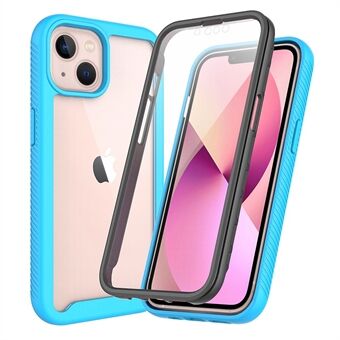 Full Coverage TPU + PC Shockproof Phone Case Shell with PET Screen Protector for iPhone 13 6.1 inch