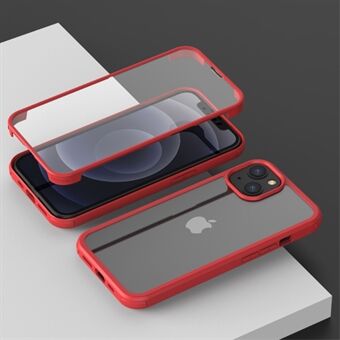 Scratch-resistant Double-sided Tempered Glass+TPU Edge Phone Case Phone Covering for iPhone 13 6.1 inch