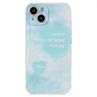Pattern Printing TPU Back Case for iPhone 13 6.1 inch, Straight Edge Precise Cutouts Mobile Phone Cover Shell