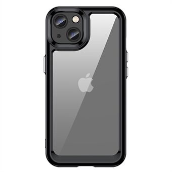 TPU + Acrylic Phone Case for iPhone 13 6.1 inch, Scratch-resistant Clear Cover with Independent PC Buttons