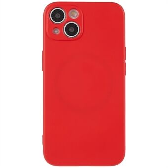 Liquid Series for iPhone 13 6.1 inch Liquid Silicone Magnetic Case TPU Frame Slim Soft Microfiber Lining Protective Cover