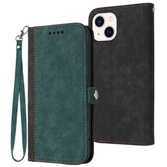YX0020 for iPhone 13 6.1 inch Full Protection Mobile Phone Case Anti-Scratch PU Leather Stand Dual Magnetic Clasp Phone Cover with Card Slot