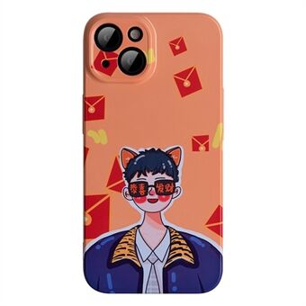For iPhone 13 6.1 inch Cartoon Pattern Phone Case Anti-scratch Protective Cell Phone Cover