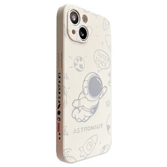 Phone Case Space Astronaut Pattern for iPhone 13 6.1 inch Precise Cutout Phone Shell Cover
