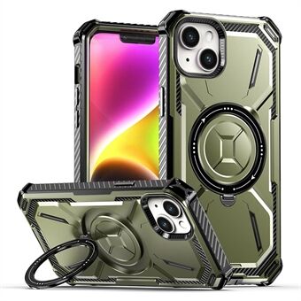 Magnetic Phone Case for iPhone 13 , PC+TPU Ring Kickstand Phone Cover Compatible with MagSafe