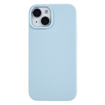 For iPhone 13 6.1 inch Shockproof Liquid Silicone Phone Case Back Protective Cover with Soft Lining