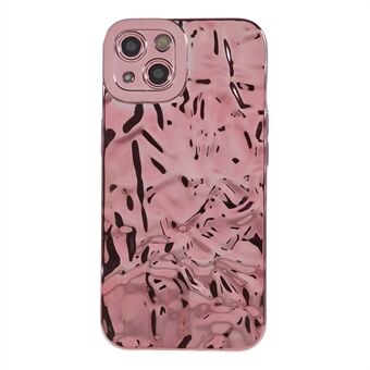 Electroplating Cell Phone Case for iPhone 13 , Wrinkled Uneven TPU Back Cover