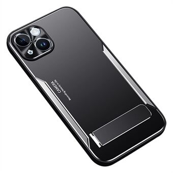 For iPhone 13 6.1 inch TPU+Aluminium Alloy Anti-drop Cover Hidden Kickstand Phone Case