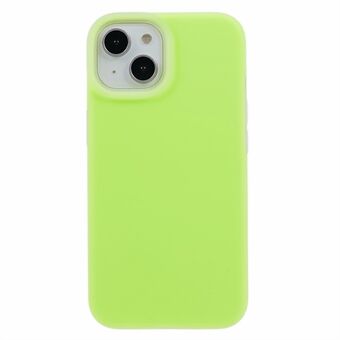 For iPhone 13 6.1 inch Jelly Liquid Silicone+PC Phone Case Anti-Scratch Phone Back Cover