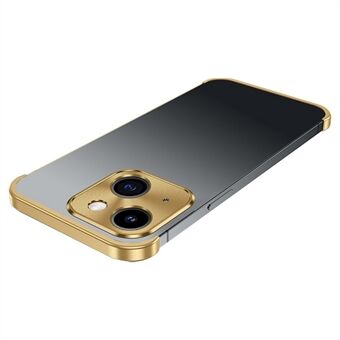 For iPhone 13 Mobile Phone Corner Case Aluminium Alloy CD Veins Glass Lens Guard Bumper Phone Shell