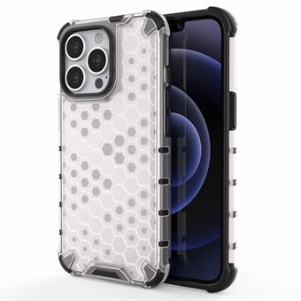 TPU + PC Hybrid Case Phone Cover with Honeycomb Pattern for iPhone 13 Pro 6.1 inch