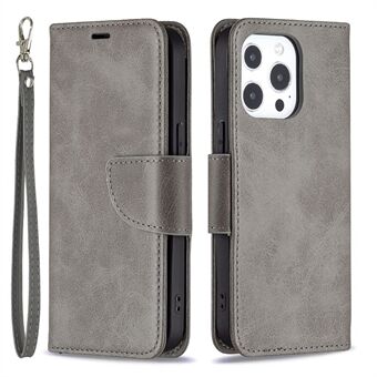 Solid Color PU Leather Wallet Cell Phone Case Shell with Stand for iPhone 13 Pro