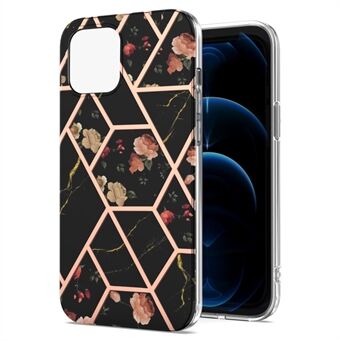 Smooth Marble Pattern Series IMD Shockproof Flexible Slim Electroplating TPU Case for iPhone 13 Pro 6.1 inch