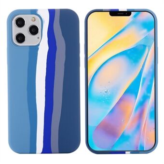 Rainbow Style Liquid Silicone Cellphone Protective Back Case Cover for iPhone 13 Pro 6.1 inch