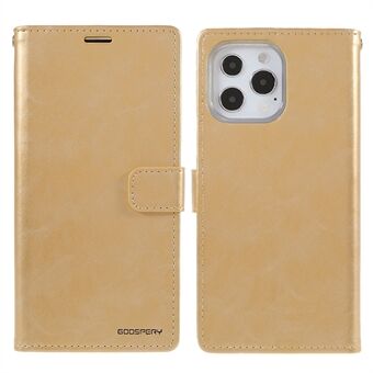 MERCURY GOOSPERY Blue Moon Leather Wallet Protective Case with Stand for iPhone 13 Pro 6.1 inch