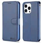 AZNS Wallet Design Magnetic Closure Anti-Fall Shockproof Leather Phone Cover Stand Case for iPhone 13 Pro 6.1 inch