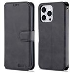 AZNS Wallet Design Magnetic Closure Anti-Fall Shockproof Leather Phone Cover Stand Case for iPhone 13 Pro 6.1 inch