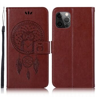 Owl Dream Catcher Imprinting Stylish Magnetic Clasp Anti-Scratch Wallet Design Phone Case for iPhone 13 Pro 6.1 inch