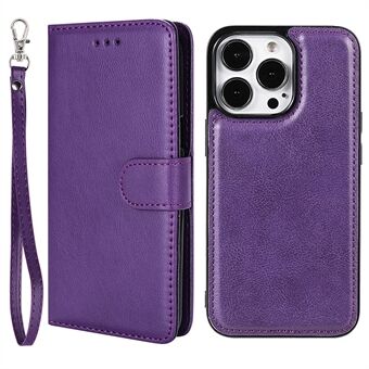 PU Leather+TPU Phone Covering Case Detachable 2-in-1 Design Wallet Stand Design for iPhone 13 Pro 6.1 inch
