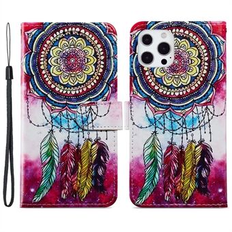Magnetic Clasp Pattern Printing Leather Phone Stand Case Cover with Wallet Design for iPhone 13 Pro 6.1 inch - Tri