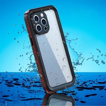 REDPEPPER Dot+ Series Anti-Fall Transparent Back IP68 Waterproof IP6X Dustproof Hybrid Phone Case for iPhone 13 Pro 6.1 inch