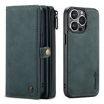 CASEME 018 Series Multi-Slot Design Matte Surface Wallet Stand Leather 2-in-1 Detachable Phone Cover Case for iPhone 13 Pro 6.1 inch