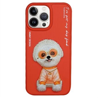 NIMMY For iPhone 13 Pro 6.1 inch Shockproof Phone Case with Embroidery Non-Slip Protective Shell Scratch Resistant Phone Cover - N-S