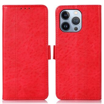 For iPhone 13 Pro 6.1 inch Crazy Horse Texture PU Leather Case Side Magnetic Clasps Stand Phone Shell with Card Slots and Cash Pocket