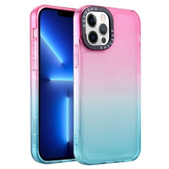 For iPhone 13 Pro 6.1 inch Fashionable Dual-color Phone Cover Lens Frame Shockproof Soft TPU + PC Phone Case