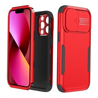 For iPhone 13 Pro 6.1 inch Commuter Series Back Case with Slide Camera Cover Hard PC Soft TPU Phone Protector