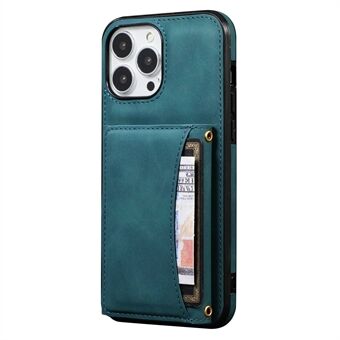 For iPhone 13 Pro 6.1 inch Tri-fold Wallet Kickstand Phone Cover Multi Card Slots PU Leather + TPU Protective Case