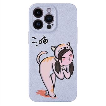 Cartoon Cat Girl  /  Dog Boy Case for iPhone 13 Pro 6.1 inch Hard PC Pattern Printing Couple Phone Cover