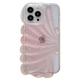 For iPhone 13 Pro 6.1 inch Sea Shell Style Phone Case Soft TPU Glitter Epoxy Star Protective Cover