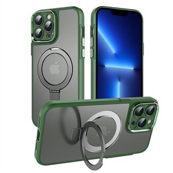 Ring Holder Kickstand Phone Case for iPhone 13 Pro , PC+TPU Matte Magnetic Phone Cover