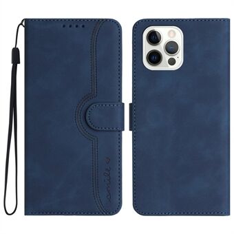 YX003 For iPhone 13 Pro 6.1 inch Stand Phone Case Imprinted Wallet Anti-Scratch PU Leather Smartphone Cover