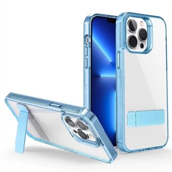 Style G For iPhone 13 Pro Kickstand Case TPU + Acrylic Anti-scratch Transparent Phone Cover