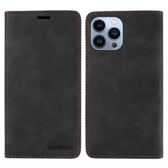 BETOPNICE 003 Magnetic Absorbed Phone Case for iPhone 13 Pro , RFID Blocking Wallet PU Leather Stand Cover