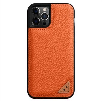 MELKCO Protective Case for iPhone 13 Pro 6.1 inch Genuine Cow Leather+Microfiber Leather+PC Phone Case