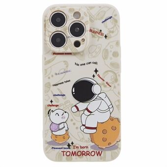Astronaut Pattern Printing Phone Cover for iPhone 13 Pro ,  Anti-drop TPU Phone Back Cover