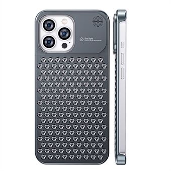 Heat Dissipation Case for iPhone 13 Pro , Hollow Hole Aluminum Alloy + Silicone Phone Cover