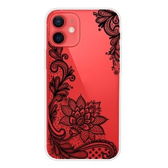 Clear Slim Shockproof Pattern Printing Soft Flexible TPU Back Phone Protective Cover for iPhone 13 mini 5.4 inch