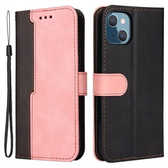 Business Style Drop-proof Dual-color Splicing Design Phone Case for iPhone 13 mini 5.4 inch