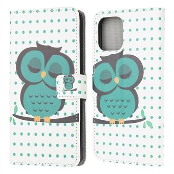 Stand Flip Pattern Printing Design Soft PU Leather Magnetic Closure Wallet Case for iPhone 13 mini 5.4 inch