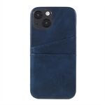 All-round Protected Leather Coated PC Back Phone Cover with Double Card Slots for iPhone 13 mini 5.4 inch