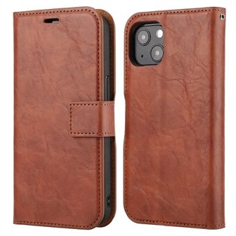 Crazy Horse Texture Detachable 2 in 1 Leather Wallet Stand Phone Cover Case for iPhone 13 mini 5.4 inch