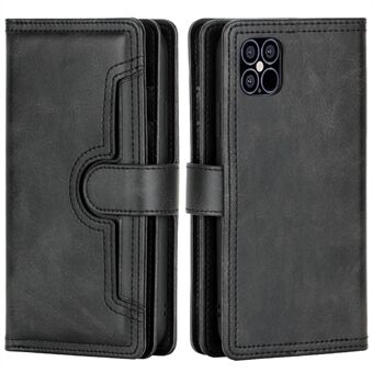 Multiple Card Slots Split Leather Stand Phone Case Shell with Wrist Strap for iPhone 13 mini 5.4 inch
